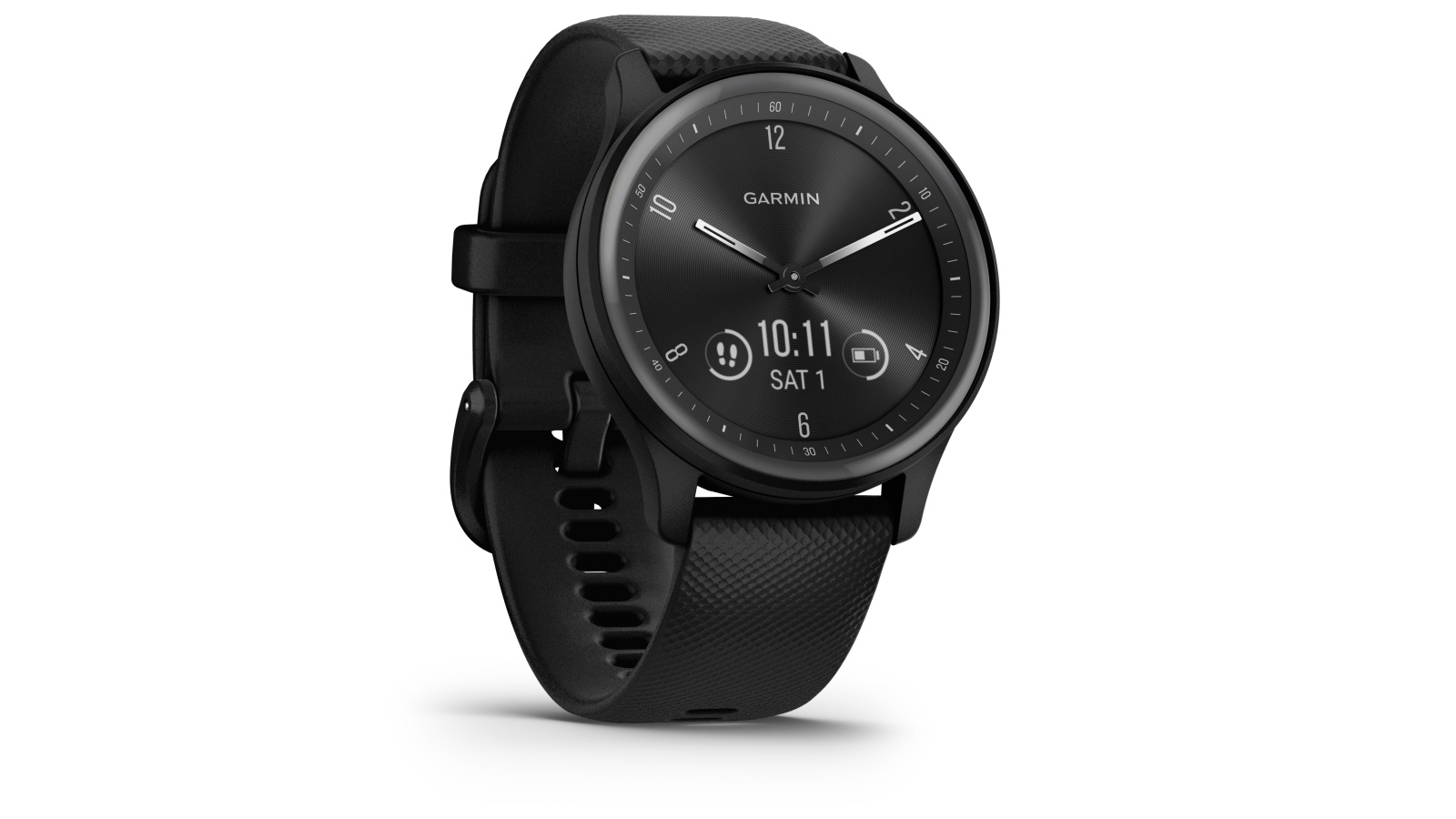 Buy Garmin Vivomove Sport Fitness Tracker - Black Case and Silicone Band |  Joyce Mayne AU