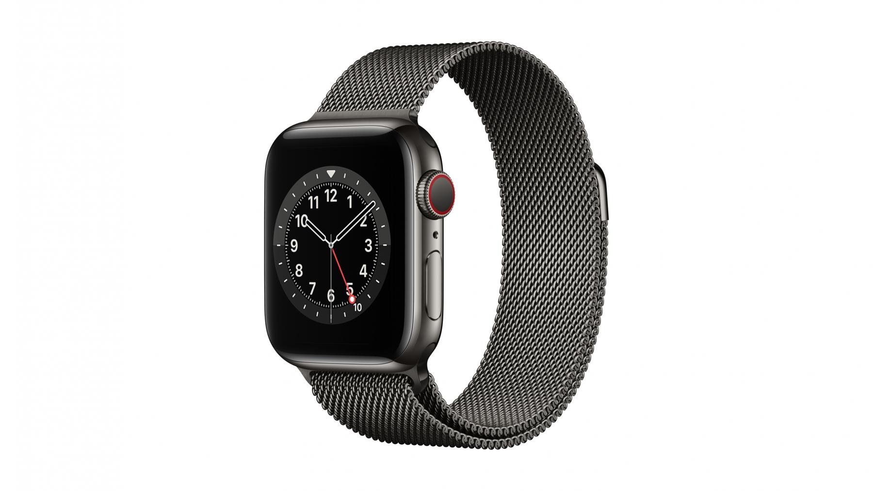 Buy Apple Watch Series 6 40mm Graphite Stainless Steel Case with Milanese  Loop Band - GPS + Cellular | Joyce Mayne AU