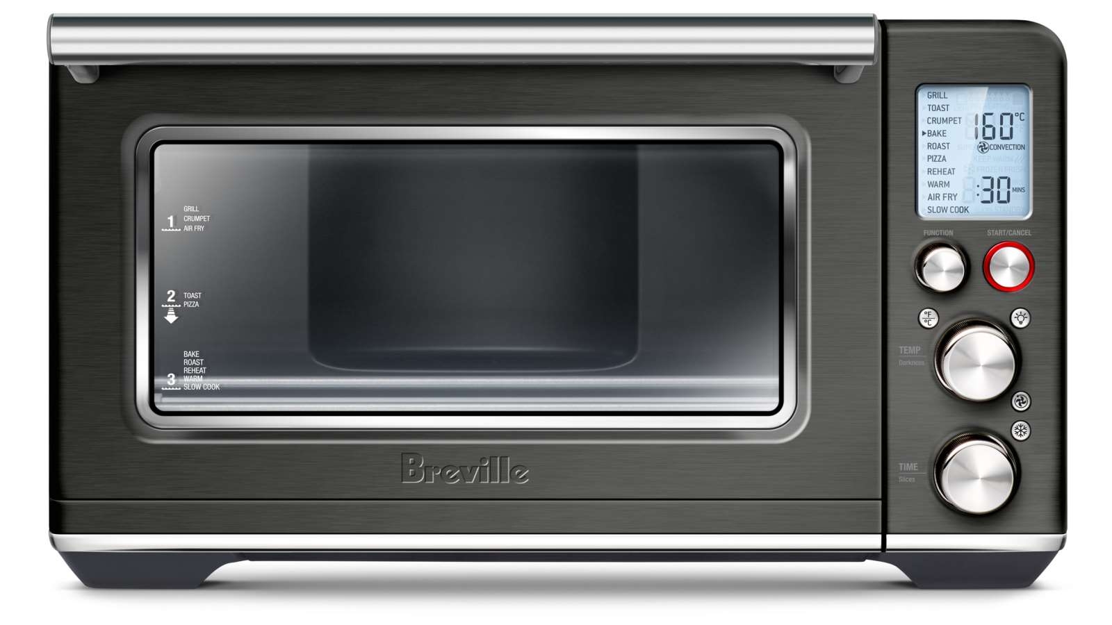 black stainless toaster oven air fryer