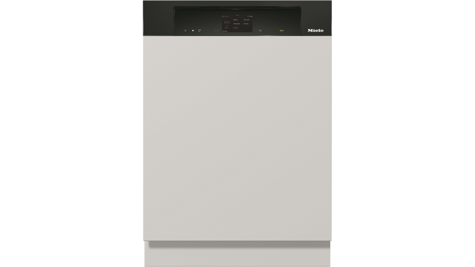black integrated dishwasher