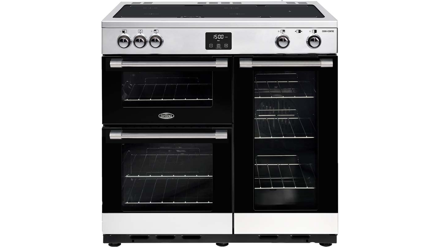 silver induction range cookers