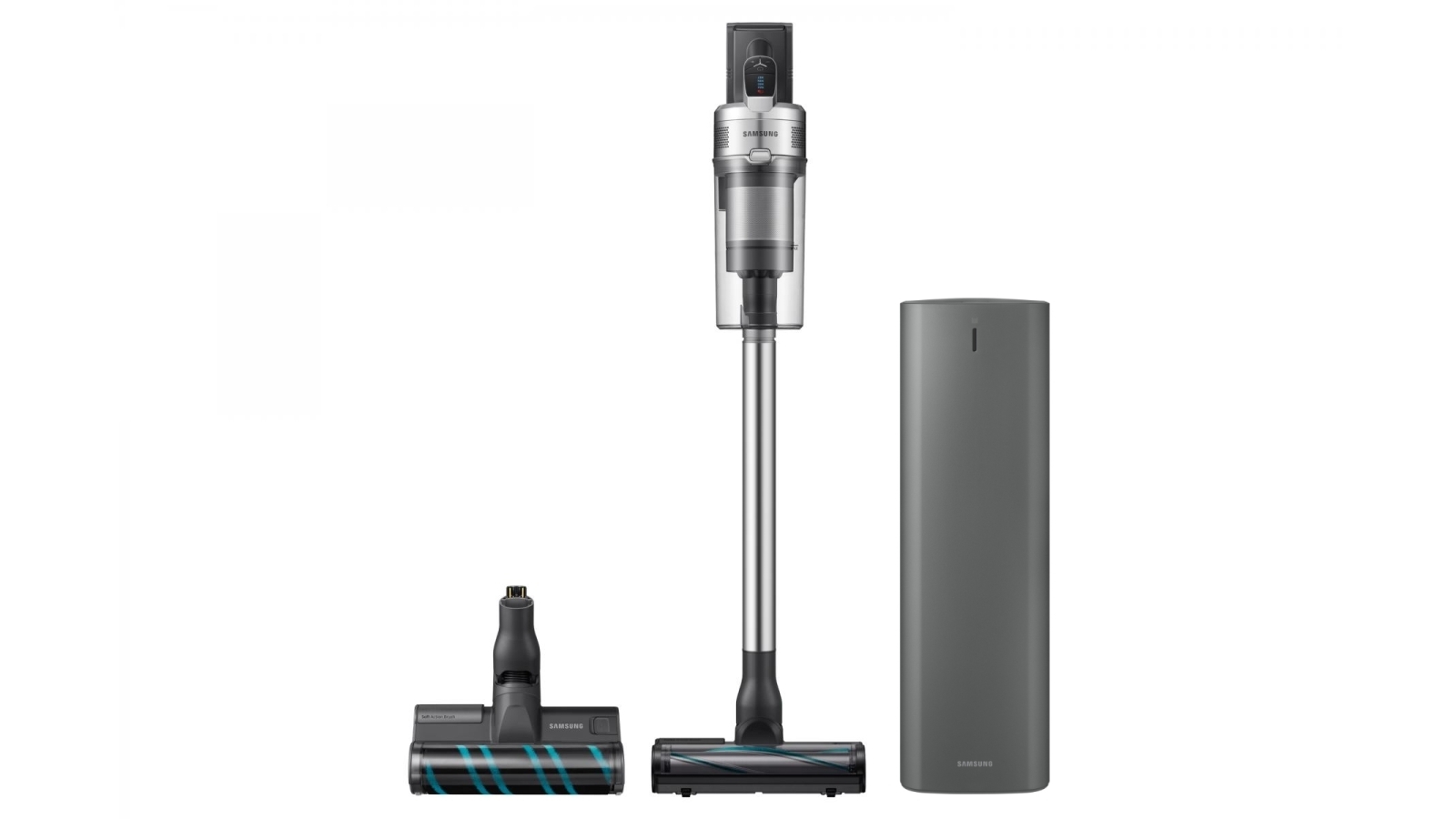 Buy Samsung Jet VS90 Complete Stick Vacuum with Soft Action Brush \u0026 Jet Clean  Station (Warm Silver) | Joyce Mayne AU