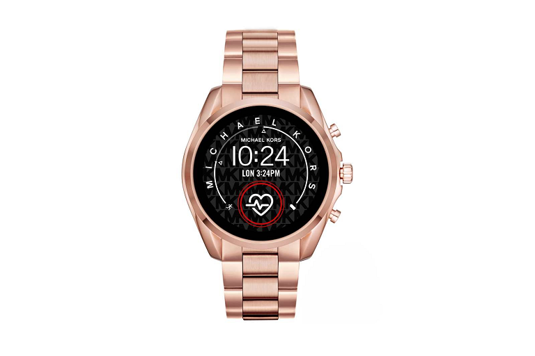 mk bradshaw rose gold smartwatch