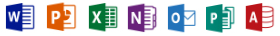 Office 365 icons.